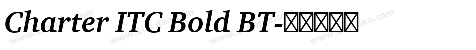 Charter ITC Bold BT字体转换